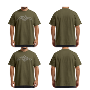 T-shirt surdimensionné en strass Mountain Ridge de qualité supérieure à prix de gros pour hommes, vêtements décontractés - Product Image 2