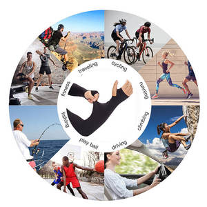 Manchons de bras personnalisés avec logo, protection UV, rafraîchissants, écologiques, résistants à l'eau, pour le basketball, la course à pied, le cyclisme, le volley-ball, avec trou pour le pouce - Product Image 6