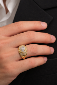 Bague de luxe style Hip Hop Iced Out avec diamants, en argent sterling 925 ou finition or 10K 14K, motif couronne, idéale pour les soirées - Product Image 5