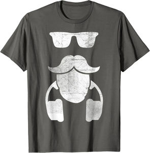แว่นกันแดดลายหนวด หูฟัง ตลก ฮิปสเตอร์ ดีเจ เสื้อยืดกราฟิก ลำลอง ผ้าฝ้าย เสื้อยืดผู้ชาย - Product Image 3