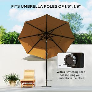 Heavy Duty con Base per ombrellone quadrato da 29 libbre supporto in metallo con poggiapiedi regolabili compatibili 1.5 \ "/1.9 \" pali per ombrelli in bronzo per - Product Image 4