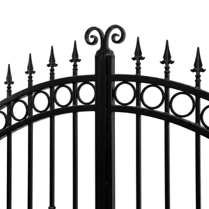 Puerta de Entrada Clásica de Hierro para Garaje, de Doble Hoja, con Acabado Pintado, Puerta de Seguridad Residencial - Product Image 3