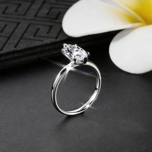 18K Gold Marquise Cut Lab Grown Diamond <b>Ring</b> Luxury Color D IGI Certified Women Wedding Engagement Anniversary Jewelry - Product Image 5