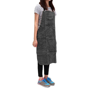 Premium Quality Heavy-Duty Industrial Welding Sleeveless Apron Spark Heat Resistant Cowhide Split Leather Buckle Nylon Straps - Product Image 6