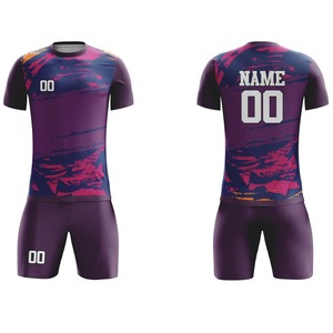 Maillots de football sur mesure, coupe classique, impression par transfert thermique, manches courtes, 100% polyester, séchage rapide et respirant, pour hommes adultes - Product Image 4