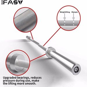 For Olympic 5Ft Solid Iron Fitness Barbells Weightlifting Barbell with Bar Plates - Product Image 2