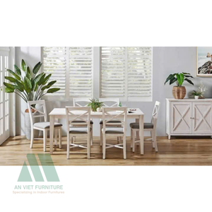 Chaises de salle à manger en bois massif, design moderne, prêtes à assembler, ensemble de meubles pour la maison, garantie 1 an, fabriquées au Vietnam, qualité supérieure - Product Image 3