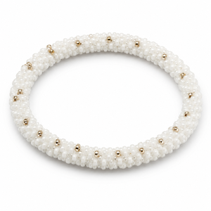 Handmade Nepal Japanese Crystal Seed <b>Bead</b> <b>Bracelet</b> for Women Gold Tone Woven Religious Number Pattern Wholesale Jewelry - Product Image 5