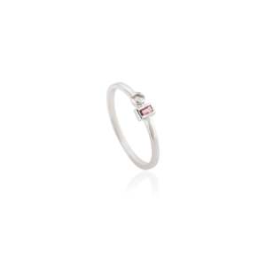 14K Solid Gold Baguette Tourmaline and Diamond Eternity <b>Ring</b> <b>Resizable</b> - Product Image 5