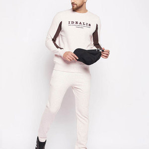 Survêtement Homme Econex Sports Bleu Marine Rose Imprimé Lettres Coupe-Vent Léger à Capuche Coupe Droite Longueur Entière Design 2-en-1 Streetwear - Product Image 4