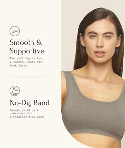 Bralette Elegante para Mujer, Tejido Adaptable, Ecológico, Spandex/Algodón, Sujeción Suave, Levantamiento Delicado, Control de Respiración, Textura Suave - Product Image 6