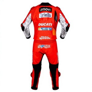 ชุดแข่งรถมอเตอร์ไซค์ Francesco Bagnaia รุ่น Ducati MotoGP หนังวัวและหนังจิงโจ้ หนา 1.3 มม. พร้อมเกราะป้องกัน CE - Product Image 2