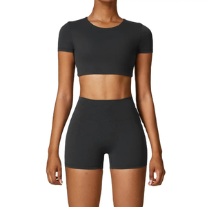 Offre Spéciale – Ensemble de Yoga Solide pour Femme : Leggings de Sport Taille Haute Ajustés, Séchage Rapide, Qualité Supérieure, Idéal pour l'Entraînement et le Fitness - Product Image 4