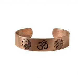Brazalete de Cobre Puro de Lujo con Diseño Martillado Antiguo, Joyería Metálica de Moda con Diseño Exquisito - Product Image 5
