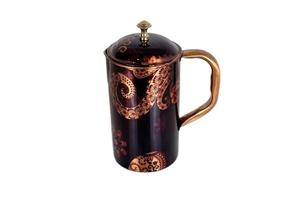 <b>Black</b> Flower Printed Pure Copper Jug - Product Image 2