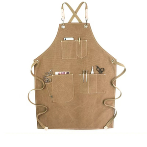 Tablier de travail unisexe en cuir véritable, multi-poches, ajustement confortable, pour atelier professionnel, durable, pour travaux de précision - Product Image 2