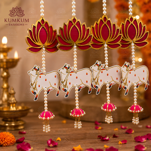 Guirnalda Colgante de Loto Indio de Moda, Decoración Festiva para Bodas, Fondo de Escenario, Decoración del Hogar para Diwali, Guirnalda de Flores Artificiales para Puerta - Product Image 3