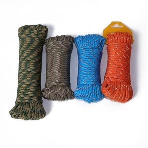 Cordon utilitaire tout usage en corde tressée en polyester, corde <span class=keywords><strong>de</strong></span> parachute, pour la <span class=keywords><strong>fixation</strong></span> <span class=keywords><strong>de</strong></span> tentes et les décorations extérieures - Product Image 1