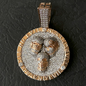 Luxira Jewels Colgante de Plata 925 con Moissanita Iced de Corte Brillante, Estilo Hip Hop, Bañado en Rodio, Microincrustaciones, Joyería Unisex, Regalo - Product Image 5