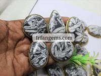 Pendentif rainuré en jaspe Pinolith IRFAN GEMS de haute qualité, cristal 100 % naturel, formes variées, taille 20-40 mm, provenant du Rajasthan