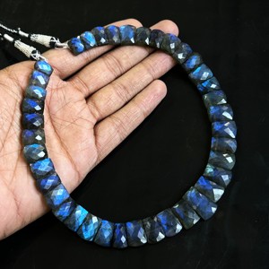 AAA Flashy Labradorite Beaded <b>Necklace</b> 16 Inch <b>Long</b> Natural Labradorite Stone Beads Choker Fire Gemstone Jewelry Wholesale Bulk - Product Image 1