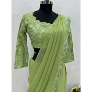 Hermoso Lehenga de Novia Listo para Usar con Volantes para Fiestas - Product Image 5