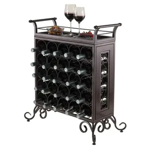 Porta Botellas de Vino Tradicional de Aluminio con Ruedas y Marco Metálico, Diseño Rústico, Impermeable, Capacidad de 5L, para Fiestas - Product Image 1