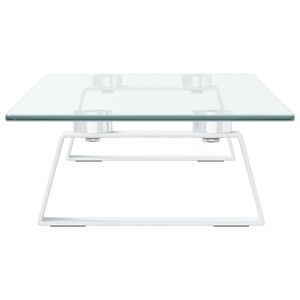 Trắng 23.6 "x 7.9" x 3.1 "Tempered Glass và kim loại màn hình đứng máy tính xách tay đứng sản phẩm - Product Image 5