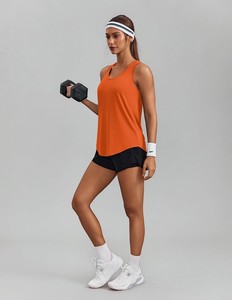 <b>Women's</b> Spandex/Polyester Tank Top Soft Comfortable Breathable Stretch Eco-Friendly Quick Dry Knitted Fabric <b>Bow</b> Decoration Crew - Product Image 4
