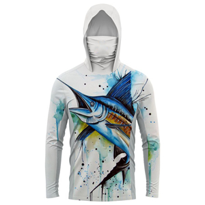 Sudadera con Capucha de Pesca para Hombre, Talla Grande, Protección Solar UPF 50, Manga Larga, para Agua Salada y Dulce - Product Image 1