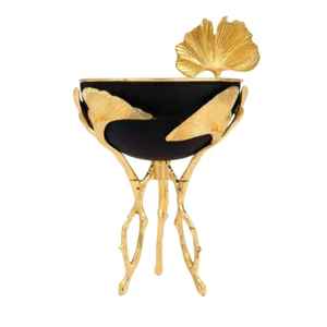 Portavelas de Metal de Lujo con Diseño de Hojas, Candelabro Decorativo Dorado y Negro para Centro de Mesa, Decoración del Hogar - Product Image 1
