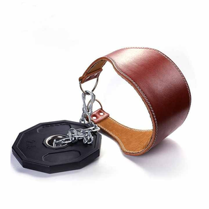 synthetic leather new Weight Lifting Dipping <b>Belt</b> Dip <b>Chain</b> Pull Ups - Product Image 3
