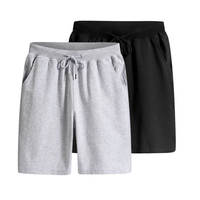Shorts amples pour hommes en toile épaisse 100% coton 400 GSM, respirants, à taille élastique, avec broderie 3D en relief personnalisée, délavage vintage et bords bruts