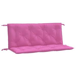 Ensemble de 2 coussins de banc de jardin en tissu 100% polyester rose - Product Image 2
