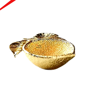 Ensemble de bols de service en feuilles de palmier dorées, faits à la main, en métal poli, décoratifs et élégants, pour cadeaux de mariage, bols à chips et à sauce - Product Image 2