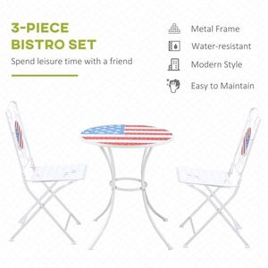 Set Bistrot da Esterno in Tre Pezzi per Arredamento da Giardino - Product Image 4