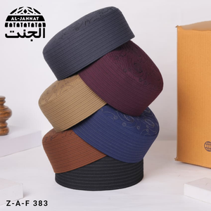 Chapeau musulman brodé de qualité supérieure Bonnet de prière fabriqué avec un tissu respirant Bonnet de prière Koofi Bonnet islamique - Product Image 5