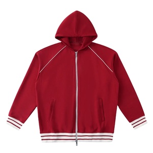 เสื้อฮู้ดซิปแบบโอเวอร์ไซส์ ผ้าคอตตอนหนา 380GSM ทรงบ็อกซี่ สั่งทำได้ ทรงหลวม สไตล์ลำลอง สีพื้น แฟชั่น ปักลาย 3 มิติ สำหรับผู้ชาย - Product Image 1