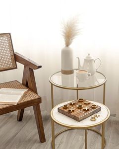 Juego de Mesa Tic Tac Toe de Madera con Piezas de Latón Estampadas en Lámina Dorada, Ecológico, de Lujo, Abstracto, de Estrategia para 2 Jugadores - Product Image 4