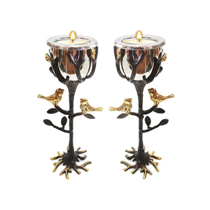 Durable <b>Black</b> Iron Handmade Natural Candle Stand for Home Office Garden Christmas & Easter Decoration - Product Image 1