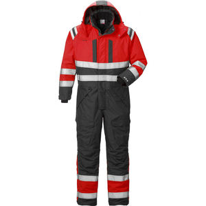 Men's Hi Vis Reflective <b>Work</b> Coverall Polyester <b>Waterproof</b> Windproof Winter Safety Uniform with Hood and Pockets - Product Image 6