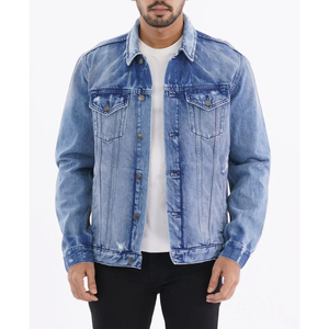 Plain Dyed Men Denim Jacket Casual High Quality Export Grade Clothing Made In Pakistan - Product Image 4