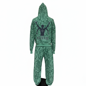 Conjunto de Sudadera con Capucha y Pantalones Deportivos de Alta Calidad, 600 Gsm, Estampados, Estilo Urbano, Felpa Gruesa de Algodón, para Hombre - Product Image 6