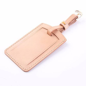 Etiqueta de Equipaje de Cuero Personalizable, Etiquetas de Equipaje con Nombre, Etiqueta de Equipaje de Cuero en Blanco - Product Image 1