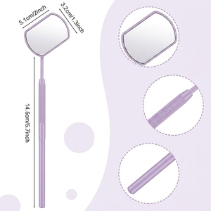 Square Lash Mirror Wide View Eyelash Extension Inspection Mirror Professional Stainless Steel Beauty Salon Lash Checking <b>Tool</b> - Product Image 2