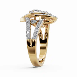 แหวนเพชรแท้ทองคำ 9 14 18 กะรัต สีเหลือง สีโรสโกลด์ สีขาวทอง  งานจิวเวลรี่ชั้นดี แหวนแต่งงาน ทองคำแท้ - Product Image 2