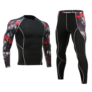 Conjunto de 4 Piezas de Ropa de Lucha para Hombre: Rashguard Ultraelástico de Secado Rápido y Absorción de Humedad para MMA, BJJ y Boxeo - Product Image 1