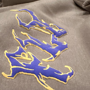 Ensemble survêtement en molleton thermique d'hiver personnalisé avec impression 3D en relief, jogging surdimensionné en coton, sweat à capuche pour homme - Product Image 3