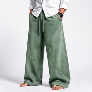 Pantalon de jogging personnalisé pour homme, coupe ample, en molleton épais, style streetwear décontracté pour l'hiver - Product Image 6