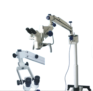 Microscope gynécologique binoculaire sur pied avec source de lumière électrique, mise au point manuelle, certifié CE, classe II, pour utilisation en salle chirurgicale. - Product Image 4